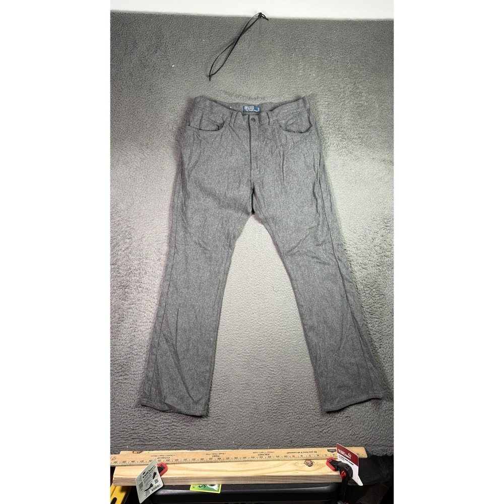 Polo Ralph Lauren Mens Grey Wool Blend Straight Leg Trousers Pants 36x34 36x31‎